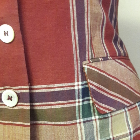 Vintage/ Jones New York/ Plaid Blazer - Picture 3 of 8